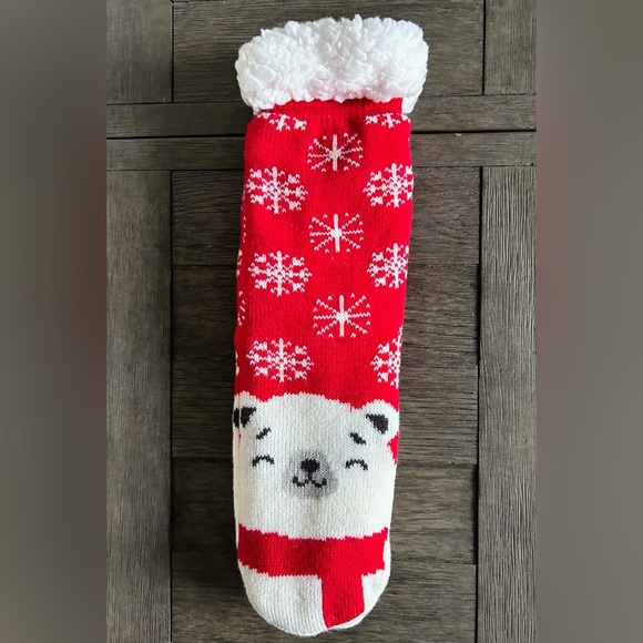 🆕 Sherpa Socks Polar Bear ~ Critter Socks ~ Holiday ~ Winter ~ Unisex ~ OSFM - Picture 12 of 16